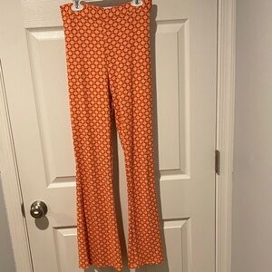 Wild Fable Orange Floral Flare Pants